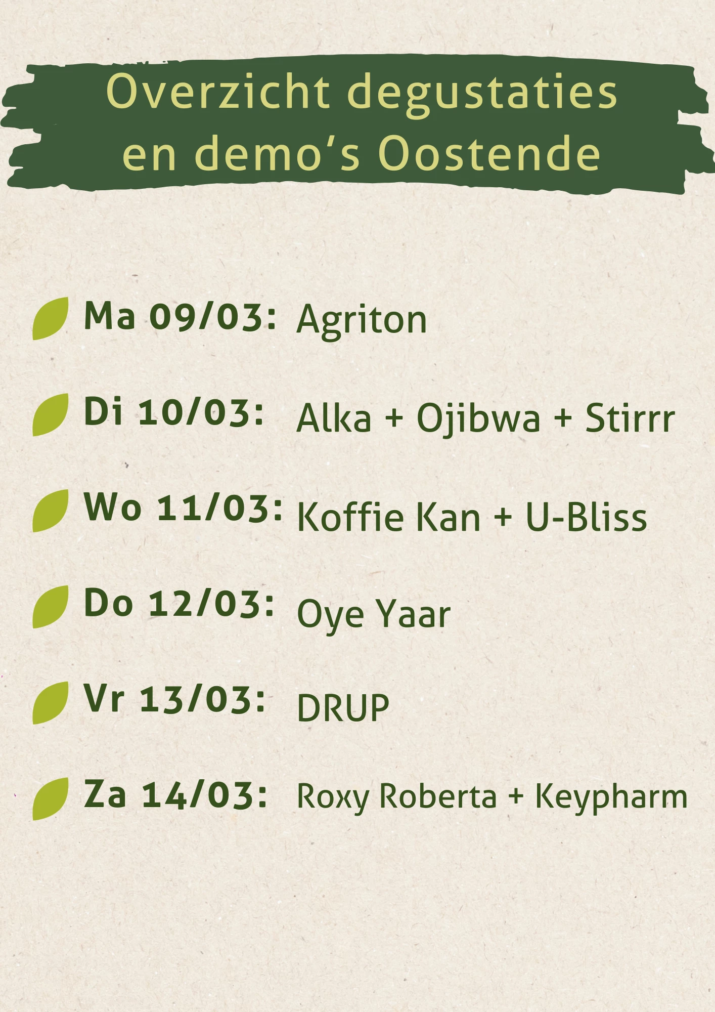 Demo's Opendeurdagen OST